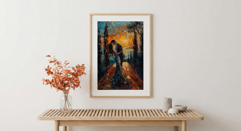 Tuscany Vineyard Wedding Art, Italian Decor - Newlywed Gift