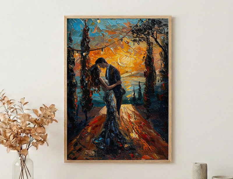 Tuscany Vineyard Wedding Art, Italian Decor - Newlywed Gift