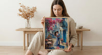 Greek Island Wedding Art, Santorini Decor - Anniversary Gift