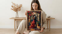 Spanish Courtyard Poster, Andalusian Wedding Art - Newlywed Gift