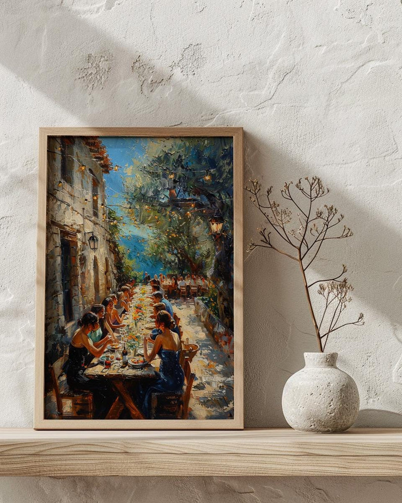 Tuscany Wedding Feast Art, Rustic Italian Decor - European Wedding Gift