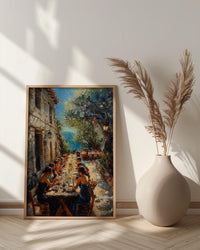 Tuscany Wedding Feast Art, Rustic Italian Decor - European Wedding Gift
