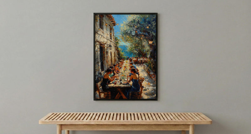 Tuscany Wedding Feast Art, Rustic Italian Decor - European Wedding Gift