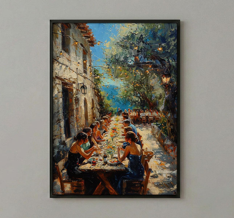 Tuscany Wedding Feast Art, Rustic Italian Decor - European Wedding Gift