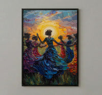Irish Ceili Dance Art, Celtic Heritage Print - Scottish Wedding Gift
