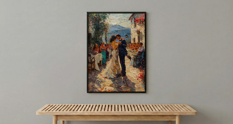 Polish Folk Wedding Art, Central Europe Decor - Anniversary Gift
