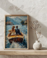 Lake Como Wedding Art, Italy Honeymoon Print - Anniversary Gift