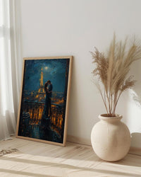 Paris Elopement Art, Eiffel Tower Decor - Romantic City Print