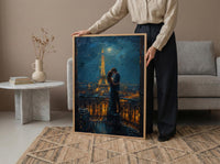Paris Elopement Art, Eiffel Tower Decor - Romantic City Print