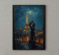 Paris Elopement Art, Eiffel Tower Decor - Romantic City Print