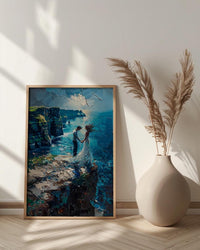 Cliffs of Moher Art, Irish Wedding Poster - Moody Decor Gift