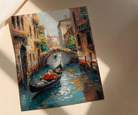 Venice Gondola Print, Italian Honeymoon Art - Newlywed Gift