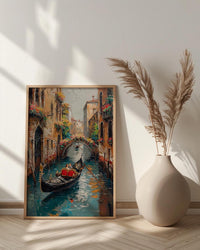 Venice Gondola Print, Italian Honeymoon Art - Newlywed Gift