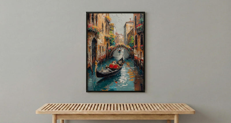 Venice Gondola Print, Italian Honeymoon Art - Newlywed Gift
