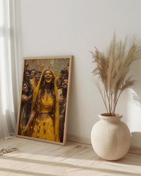 Haldi Ceremony Poster, Yellow Indian Decor - Hindu Wedding Gift