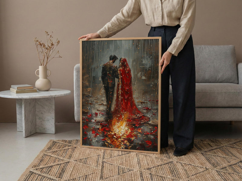 Saat Phere Print, Hindu Wedding Ceremony Art - Spiritual Wall Art