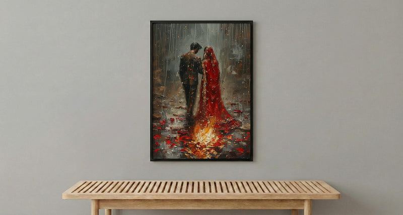 Saat Phere Print, Hindu Wedding Ceremony Art - Spiritual Wall Art