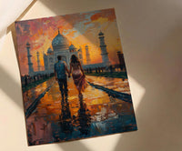 Taj Mahal Poster, Indian Honeymoon Art Print - Anniversary Gift