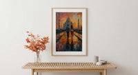 Taj Mahal Poster, Indian Honeymoon Art Print - Anniversary Gift