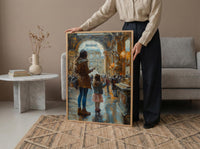 Louvre Museum Art Print, Mother Daughter Decor - Mother's Day Gift