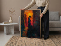 Greek Ruins Art Print, Pregnant Mom Poster - New Mom Gift