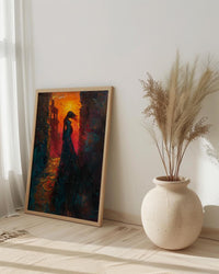 Greek Ruins Art Print, Pregnant Mom Poster - New Mom Gift