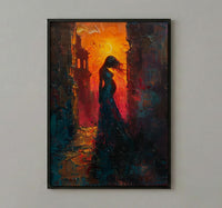 Greek Ruins Art Print, Pregnant Mom Poster - New Mom Gift