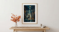 London Bookstore Wall Art, Mother Child Decor - Mother's Day Gift