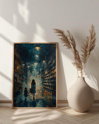 London Bookstore Wall Art, Mother Child Decor - Mother's Day Gift