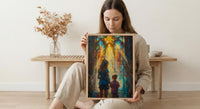 Gothic Cathedral Art Print, Mother Son Decor - Mother's Day Gift