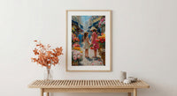 Paris Flower Market Art Print, Mother Daughter Decor - Mother's Day Gift
