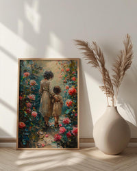 Historic Garden Wall Art, Mother Child Poster - Mother's Day Gift