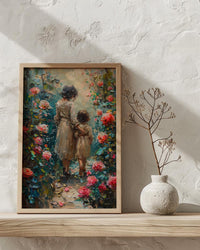 Historic Garden Wall Art, Mother Child Poster - Mother's Day Gift