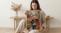 Street Florist Wall Decor, Mother Baby Art Print - New Mom Gift