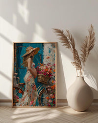 European Village Wall Art, Pregnant Mom Decor - New Mom Gift