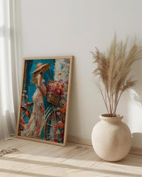 European Village Wall Art, Pregnant Mom Decor - New Mom Gift