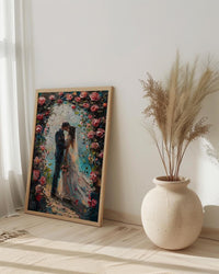 Wedding Arch Art Print, Floral Couple Decor - Master Bedroom Art
