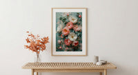 Wedding Bouquet Poster, Impasto Floral Art Print - Bride to Be Gift