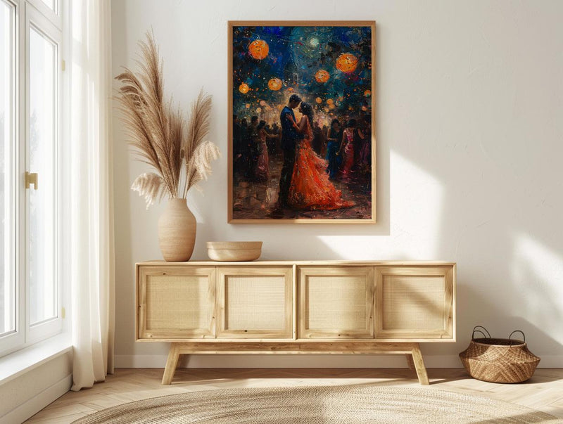 Sangeet Night Poster, Indian Dance Wall Art - Anniversary Gift