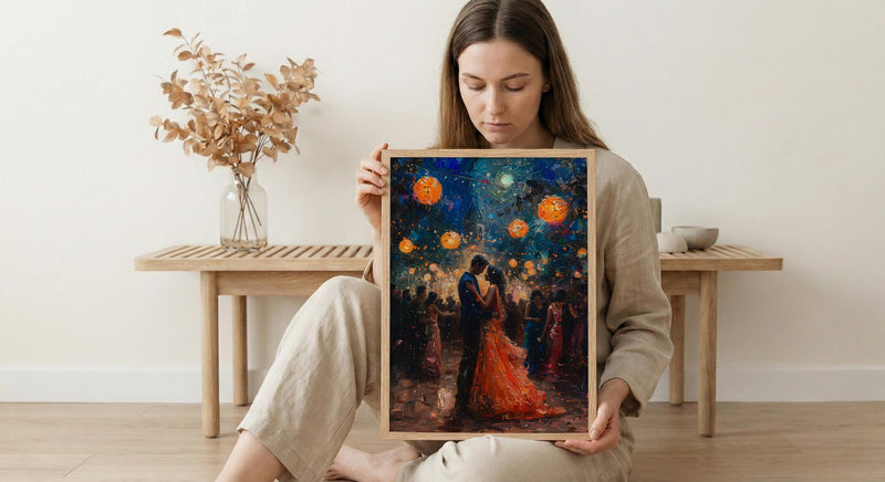 Sangeet Night Poster, Indian Dance Wall Art - Anniversary Gift
