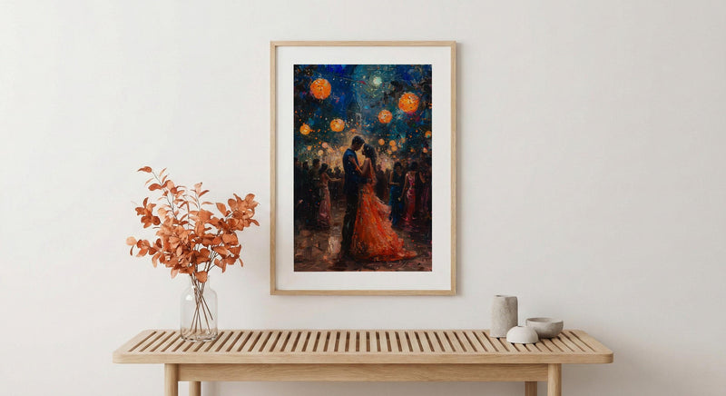 Sangeet Night Poster, Indian Dance Wall Art - Anniversary Gift