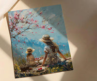 Apple Orchard Art Print, Mom Child Poster - Mother's Day Gift