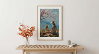 Apple Orchard Art Print, Mom Child Poster - Mother's Day Gift