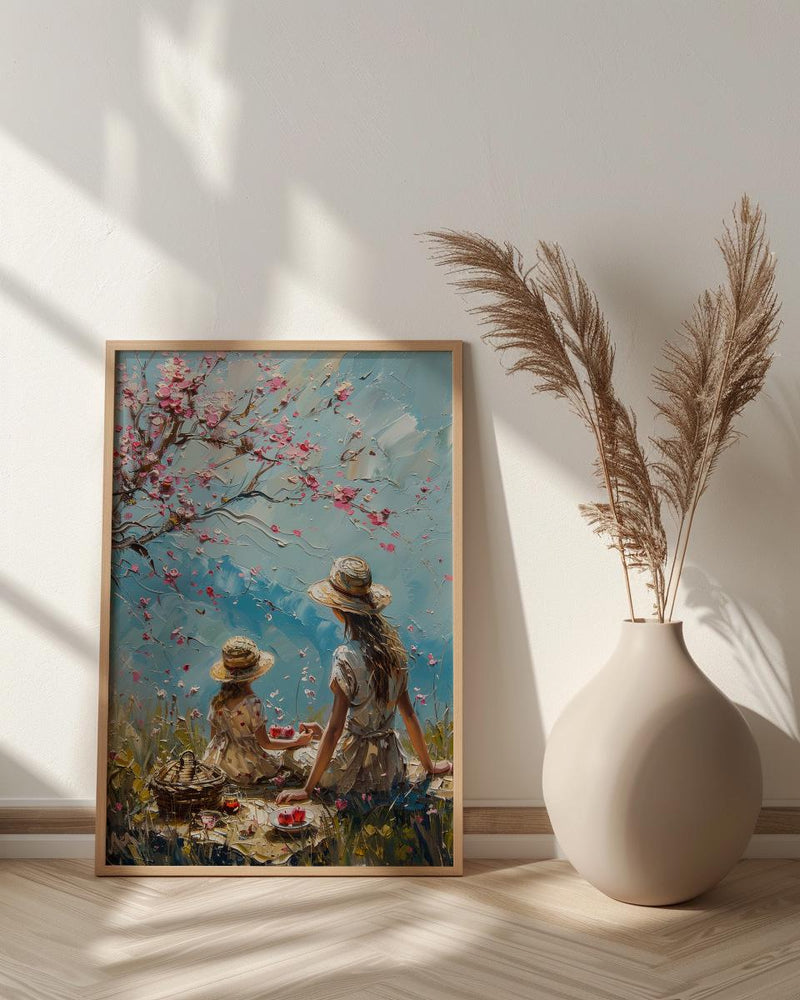 Apple Orchard Art Print, Mom Child Poster - Mother's Day Gift