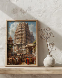 South Indian Wedding, Kerala Temple Decor - Cultural Wall Art
