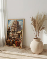South Indian Wedding, Kerala Temple Decor - Cultural Wall Art