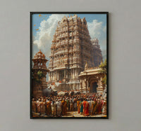 South Indian Wedding, Kerala Temple Decor - Cultural Wall Art