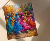 Punjabi Wedding Art, Bhangra Dance Poster - Desi Heritage Gift