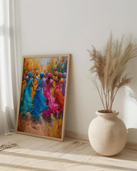 Punjabi Wedding Art, Bhangra Dance Poster - Desi Heritage Gift