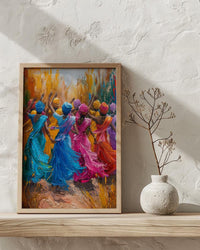 Punjabi Wedding Art, Bhangra Dance Poster - Desi Heritage Gift